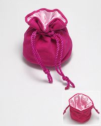 Crystal Teddy Bear Earrings w/ Pink Velvet Pouch 05014 27486