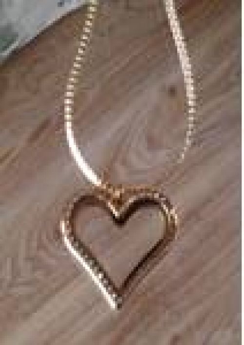 Gold Stainless Steel Heart Locket with 18