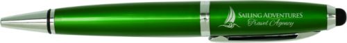 Silver Trim Laserable Pen with Stylus 132720