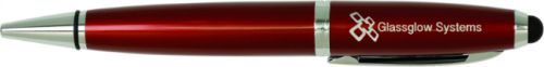 Silver Trim Laserable Pen with Stylus 132721