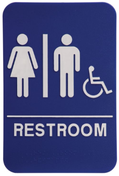 Unisex (w/wheelchair) Restroom ADA Sign 132662